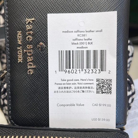 Kate Spade Madison Small Bifold Wallet
Black 
NWT - Picture 11 of 16
